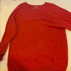 cozy red crew neck